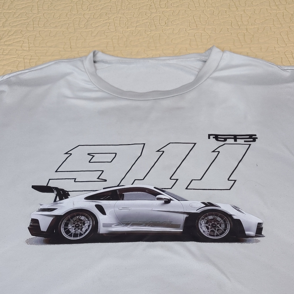 Porsche Design White Tee with Black 911 Graphic